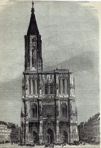 Strasburg Cathedral, fra "The Illustrated London News", 1870 af English School